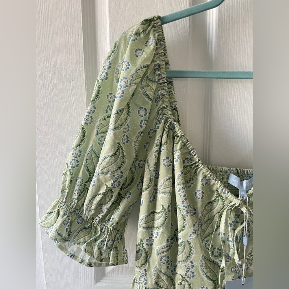 Hill House Ophelia Dress in Artist's Edition: F. Steiner & Co. Eucalyptus Floral - Picture 7 of 8